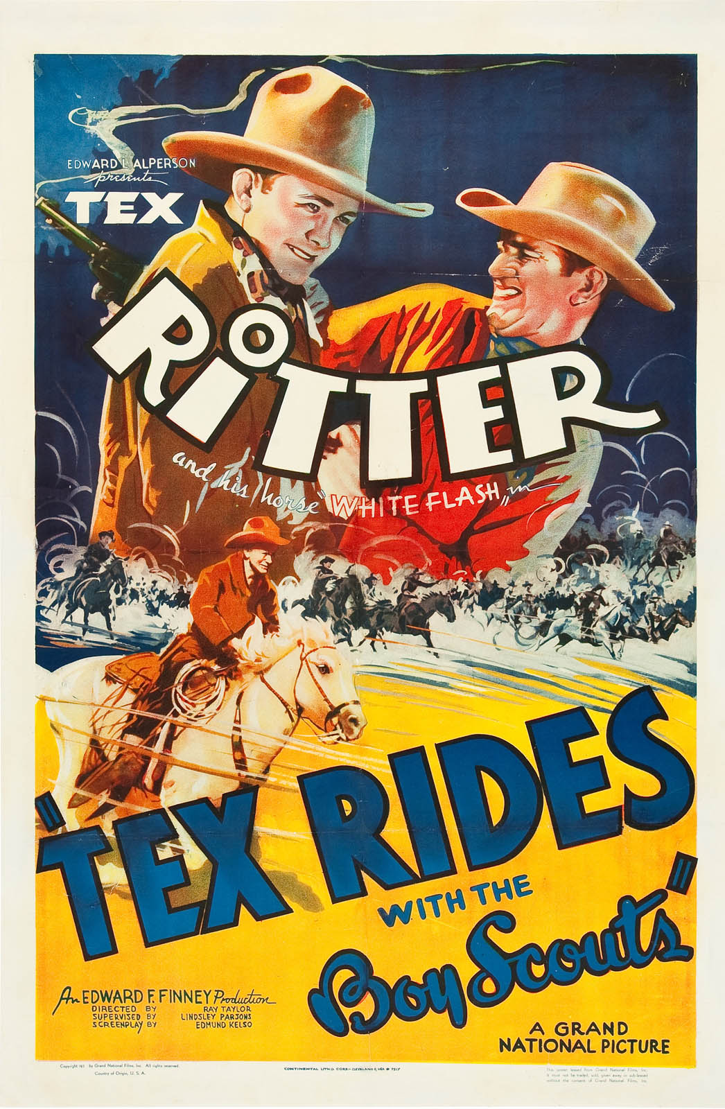 TEX RIDES WITH THE BOYS SCOUTS